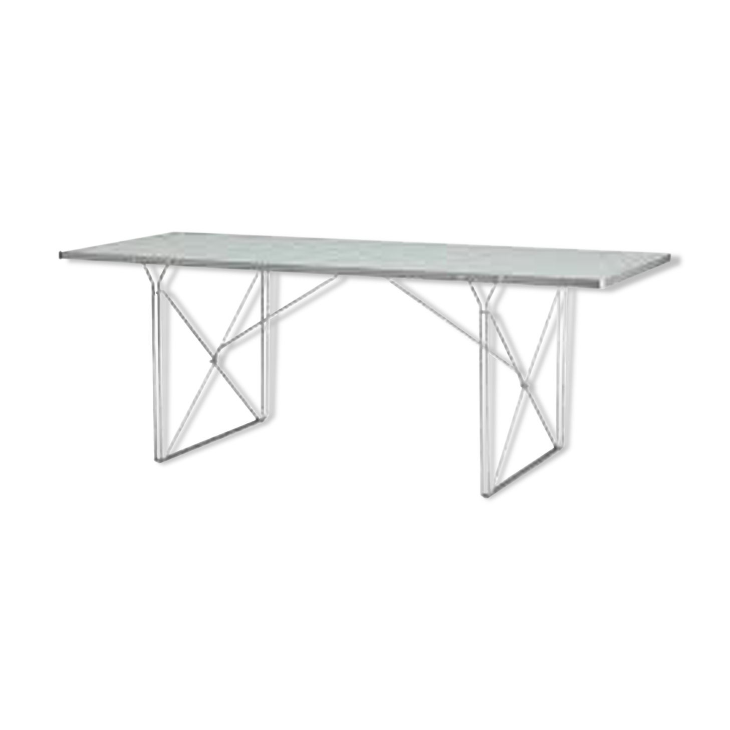 Design glass and metal table