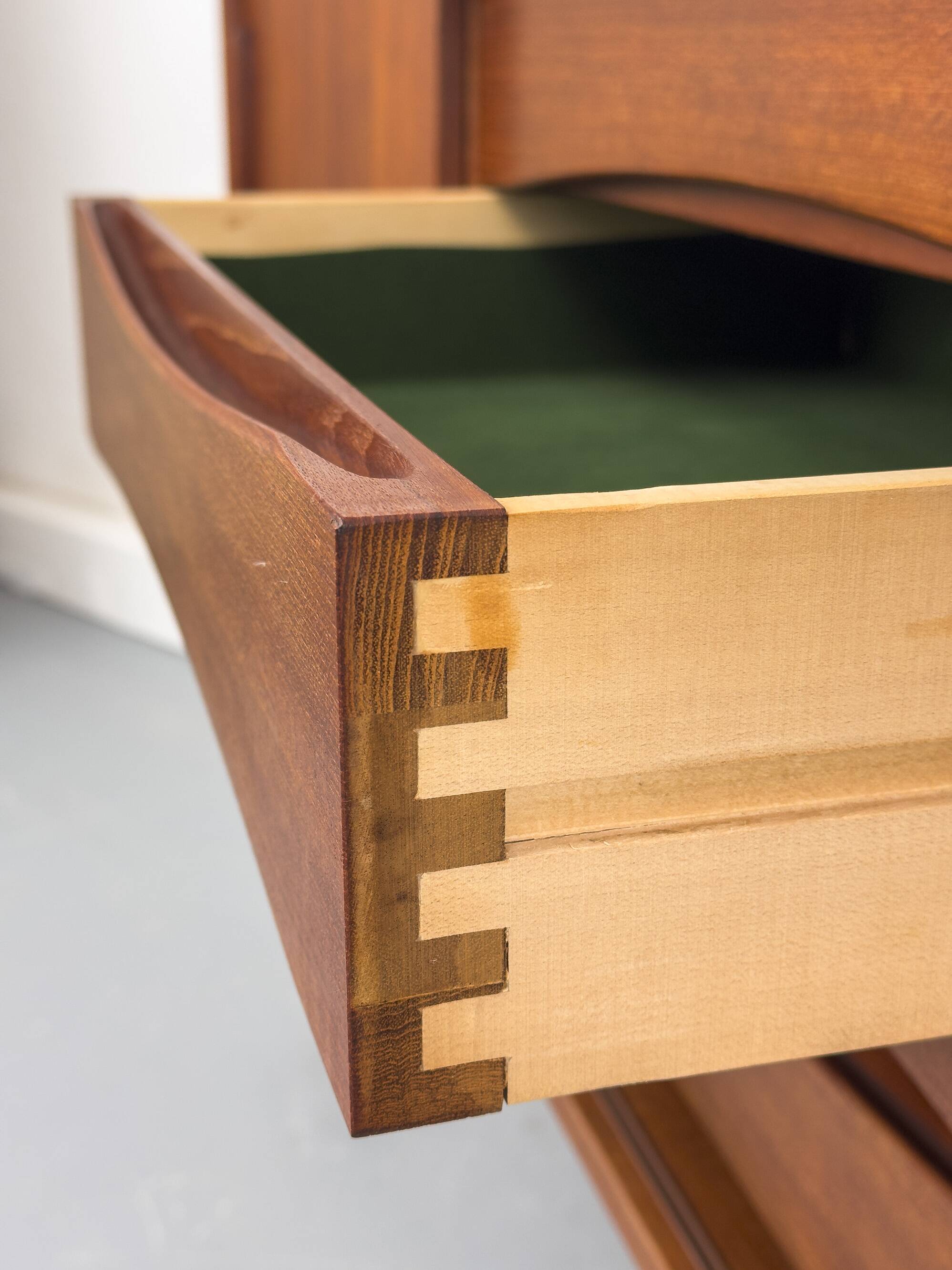 Vintage Sideboard in Teak with Drawers and Sliding Doors, 1960s