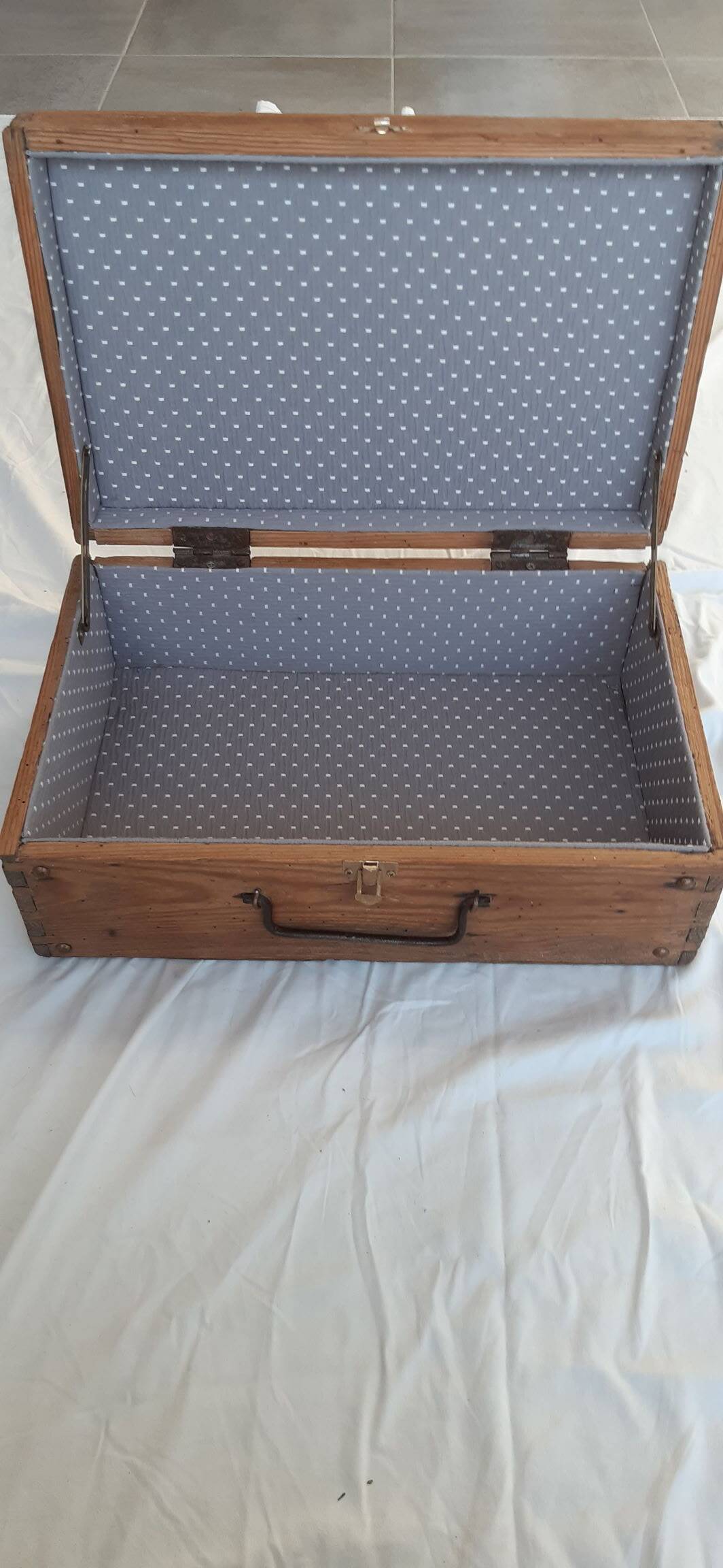 Old wooden suitcase