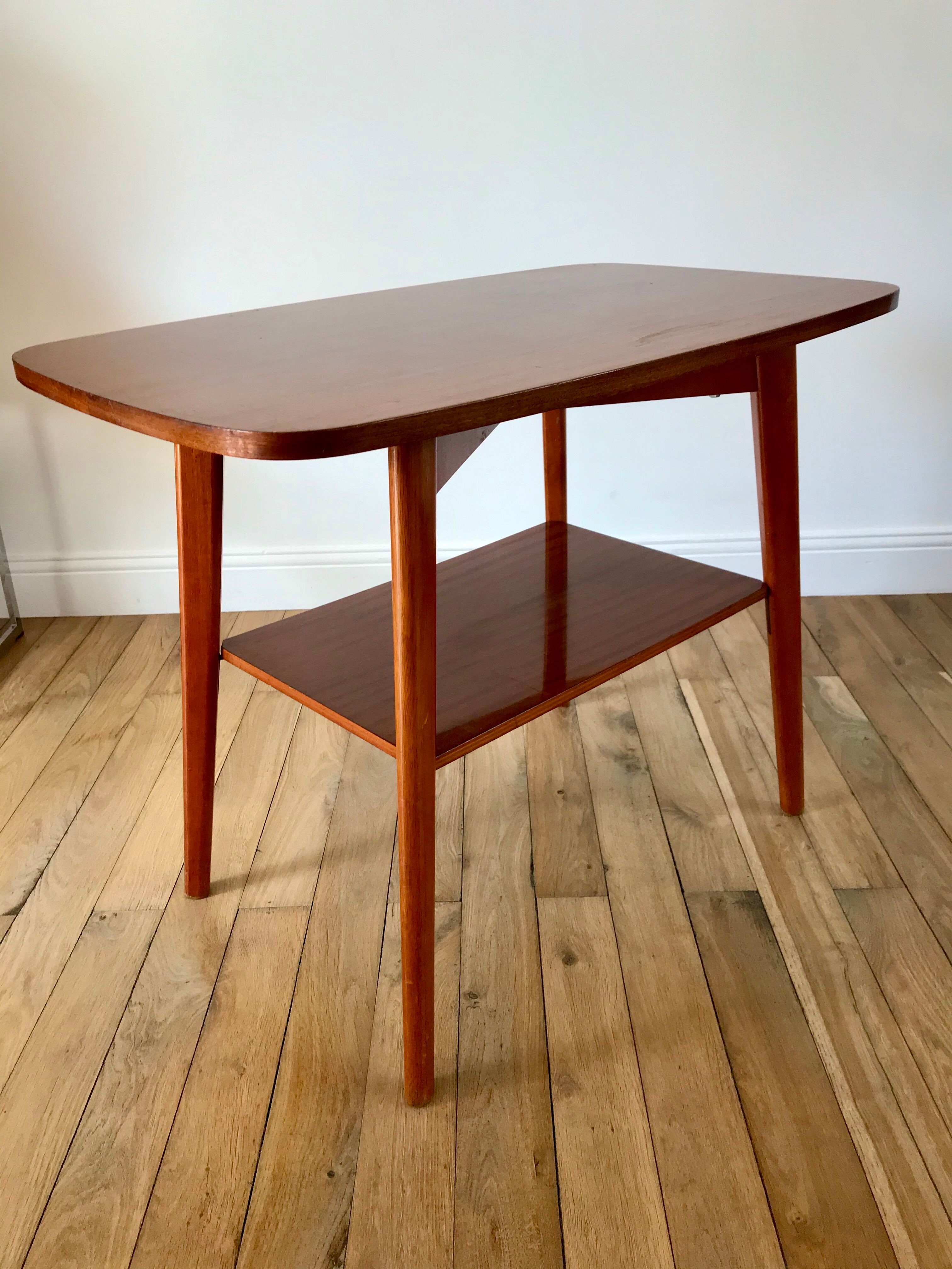 Table console in beech wood 50s