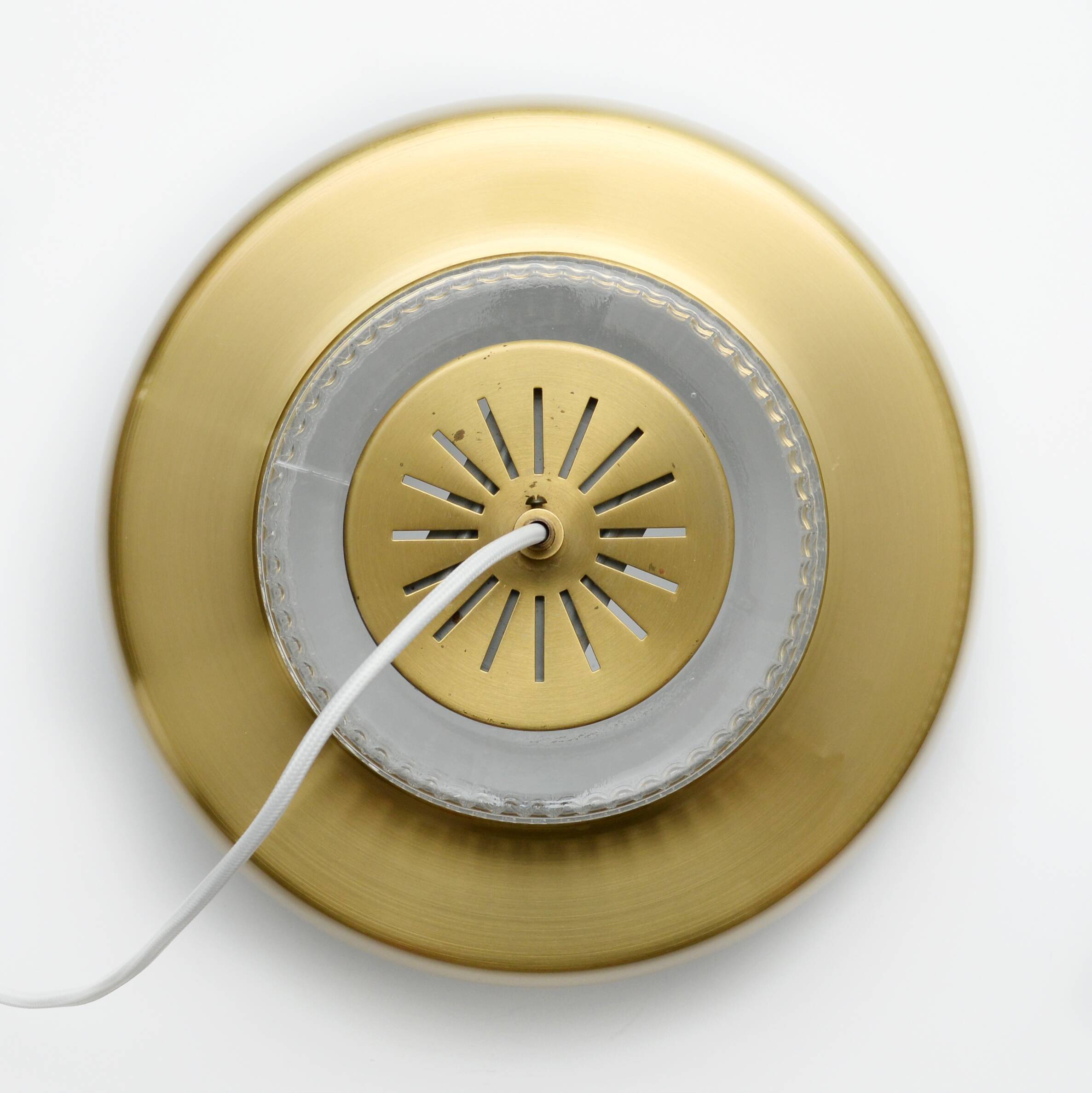 Scandinavian glass lamp, vintage 1970s