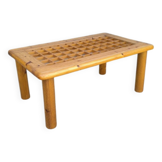 Table basse en pin suédois des années 70