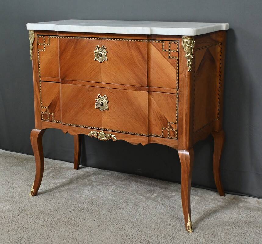 Petite Commode en Acajou, style Transition Louis XV / Louis XVI – Début XXe