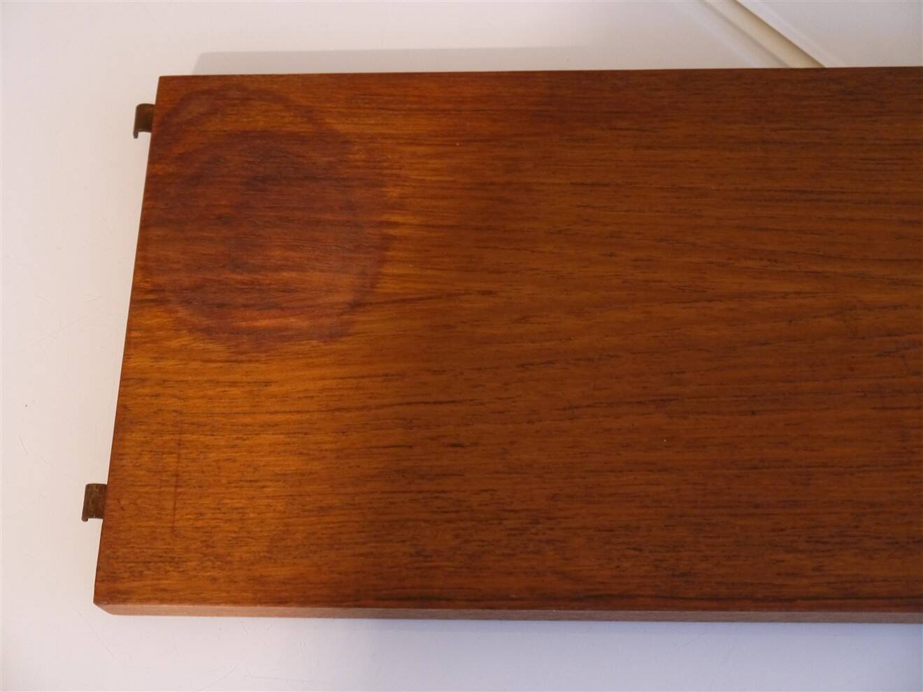 Teak wall-mounted shelf/desk, string design 1960