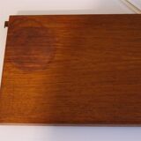 Teak wall-mounted shelf/desk, string design 1960