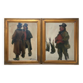 Paintings (x2 HSP) by Henri Gaston DARIEN (1864-1926) signed studies