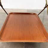 Mid-Century Teak and Metal Folding Bar by Silva Denmark, 1960s
