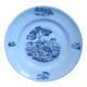 Longchamp earthenware plate burgundy décor