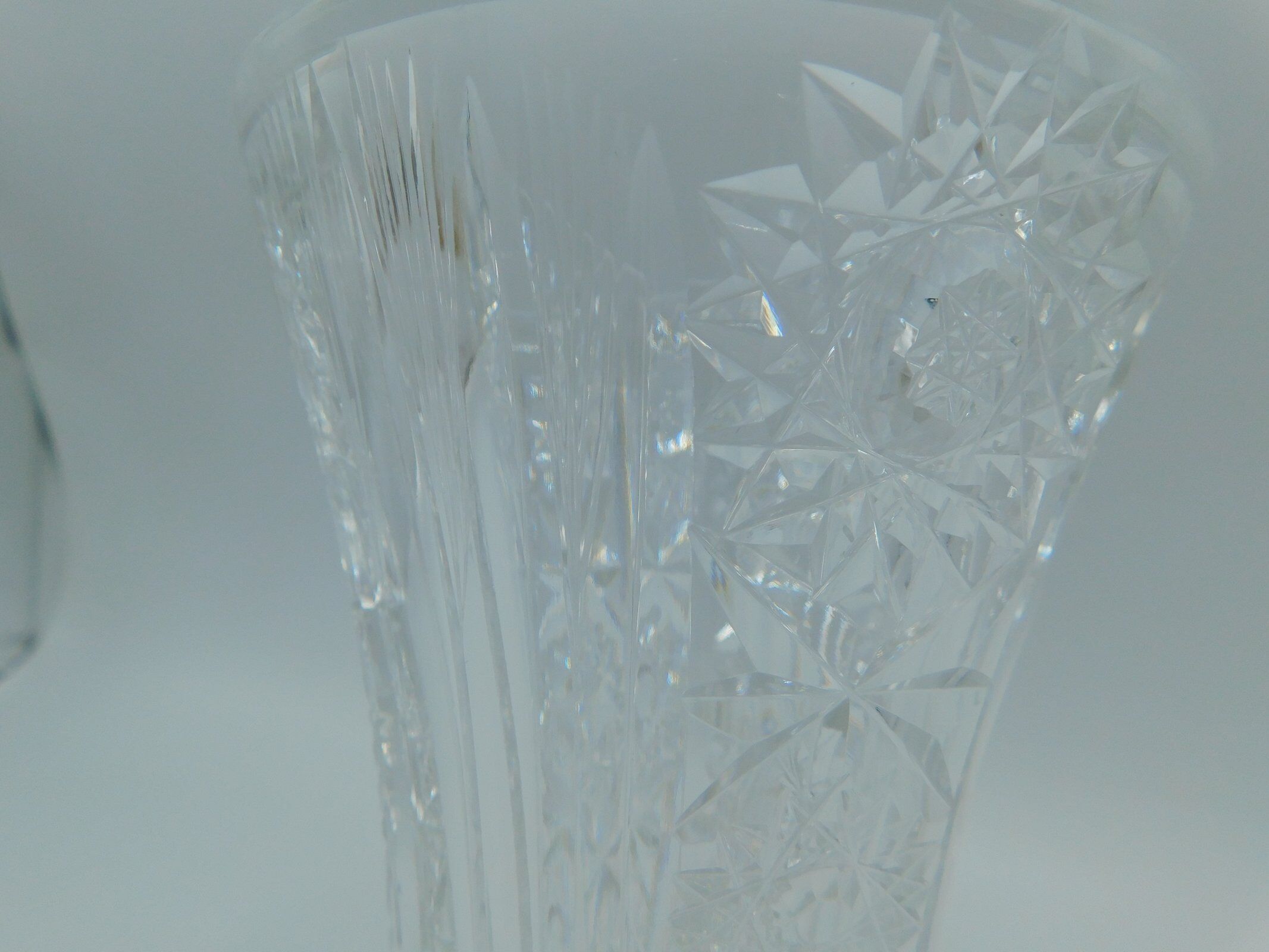 Vintage vase in cut crystal