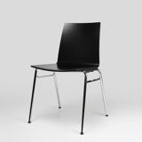 21th Century black design chair with wooden seat, Belgium
