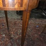 Bouillotte table in marquetry, signed Pagny Fils, Paris, early 20th century