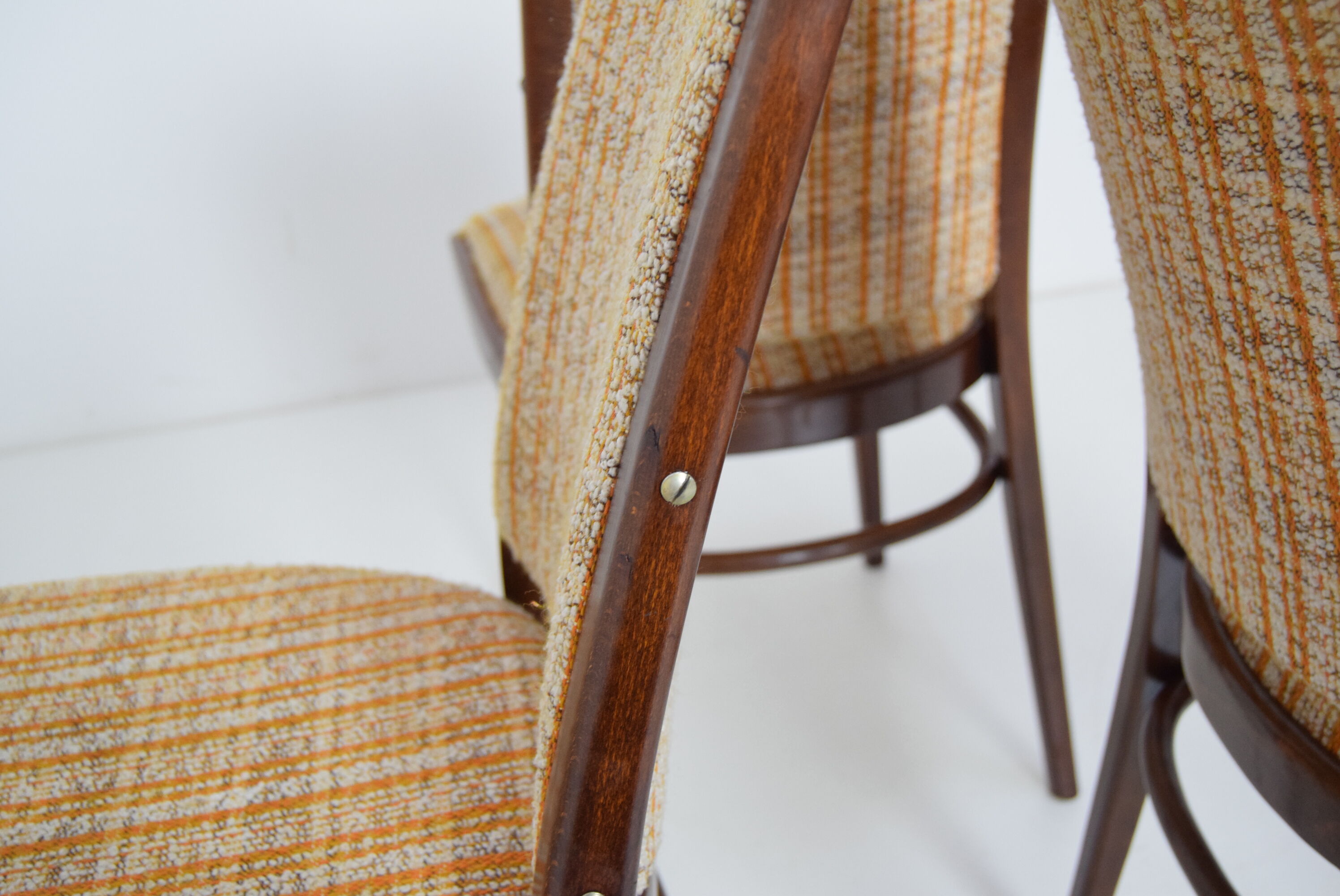 Mid-century set of Three Chairs by Ton,1960‘s.