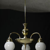Lustre rondocubistic en laiton