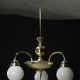 Large Rondocubistic Brass Chandelier