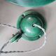 Green glazed ceramic pulley suspension