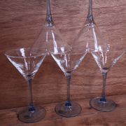 6 verres à cocktail Luminarc pieds bleu azur