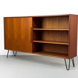 Teak Bookcase with One Sliding Door from Wk Möbel, 1960s