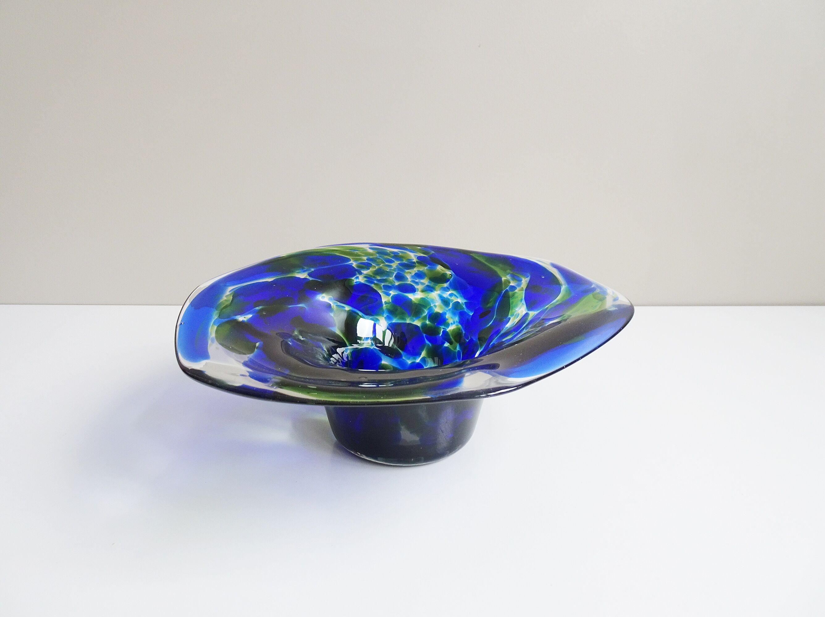 colorful glass art bowl