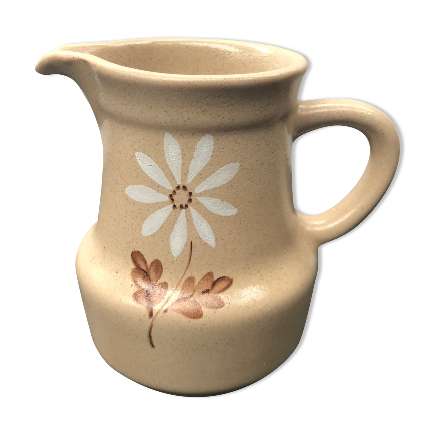 Former pitcher st amand model automne ceramics beige decor vintage flowers
