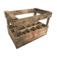 Former VILLA SIMON door bottles x 15 Vintage wooden wine box