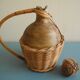 old stoneware bottle wicker vintage decoration stoneware bottle wicker