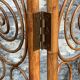 Vintage 1960s curved rattan screen