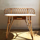 Office - rattan dressing table from the 1960s/70s