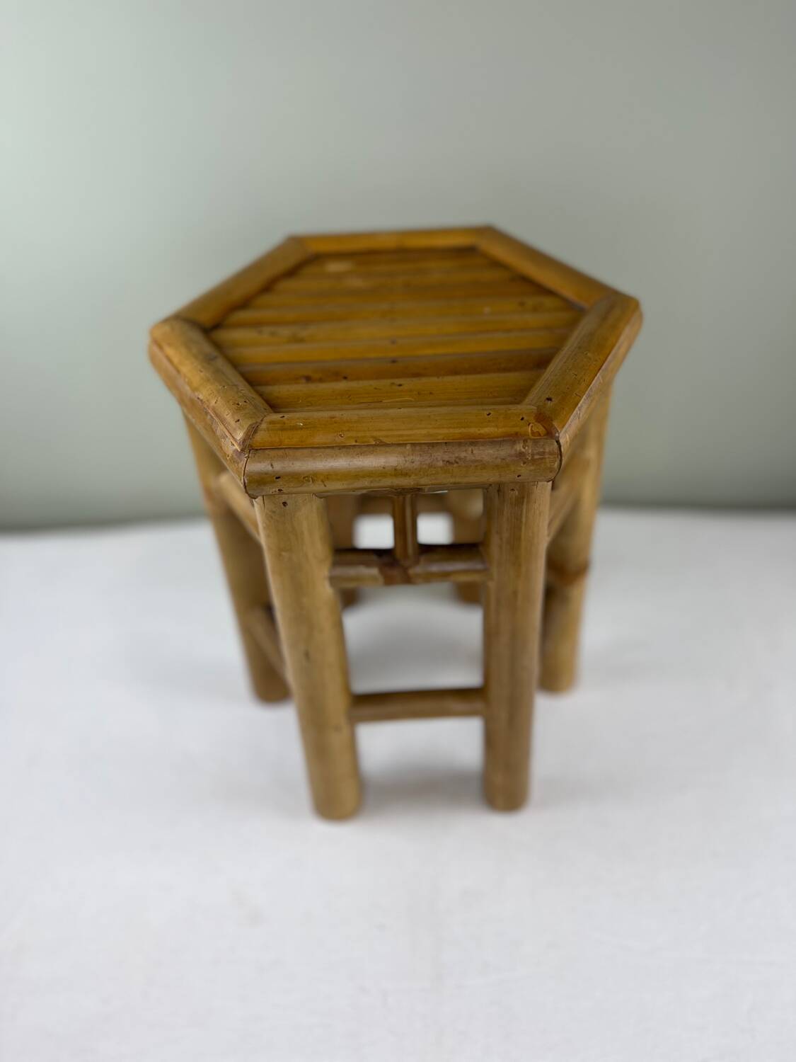 Vintage bamboo side table