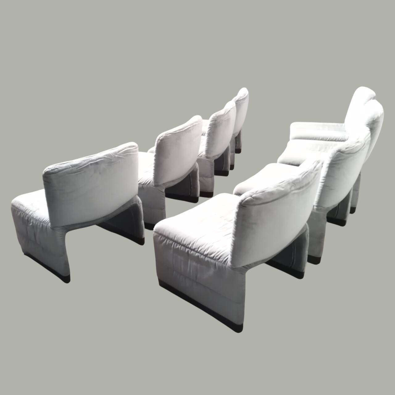 8 poltrone Alky Style di Giancarlo Piretti, anni '70