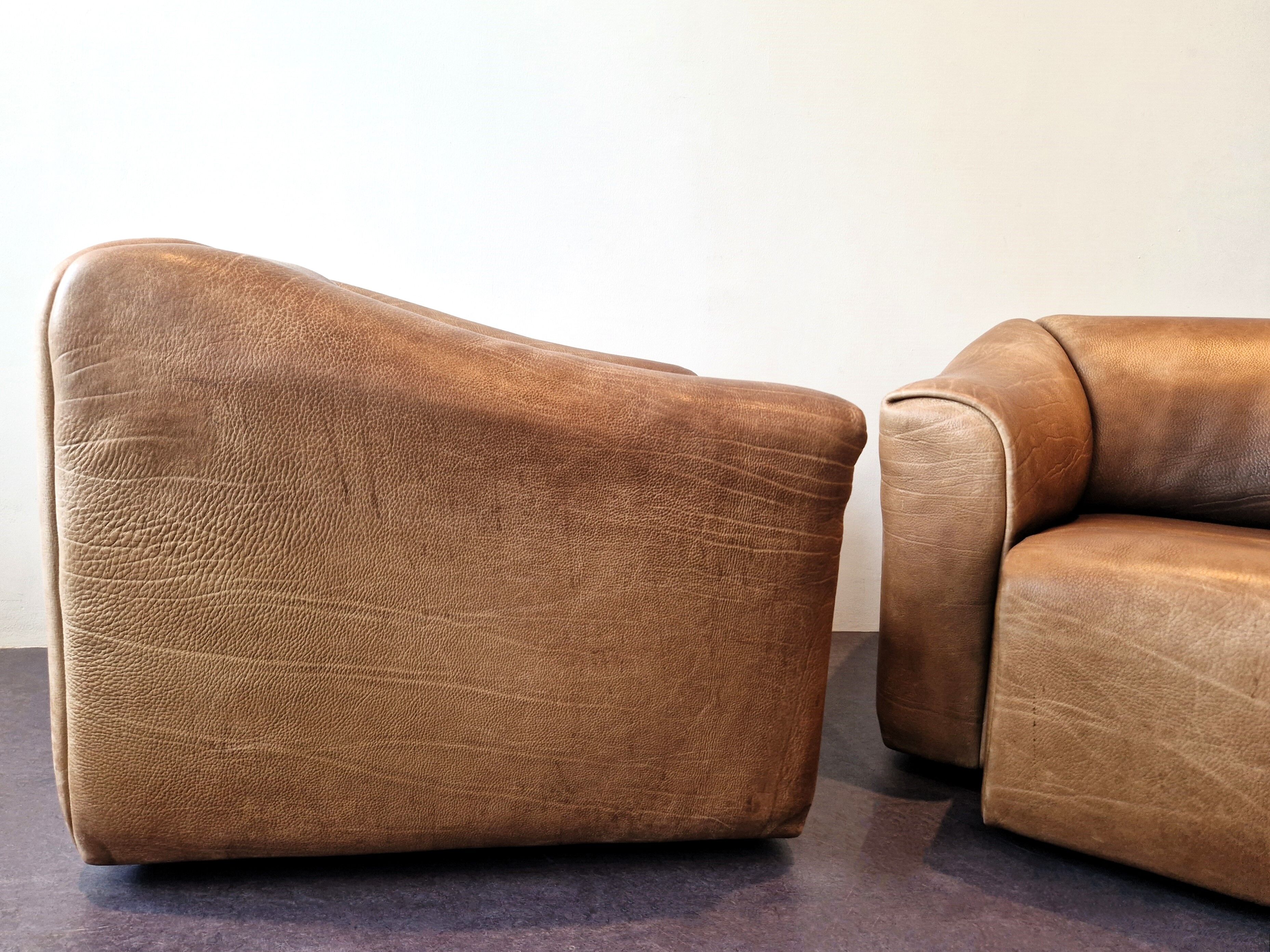 DS-47 brown leather lounge chair by De Sede, Switzerland 1970's
