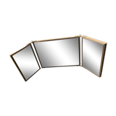 Miroir barbier triptyque