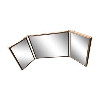 Miroir barbier triptyque