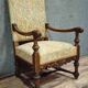 Antique walnut armchair – Renaissance / Henry II style – H 111 cm