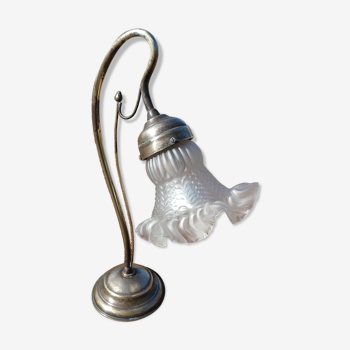 Tulip lamp / swan neck Art Deco brass