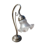 Lampe tulipe col de cygne Art Déco laiton