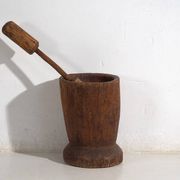 Antique wabi-sabi style mortar and pestle (c.1920) #1