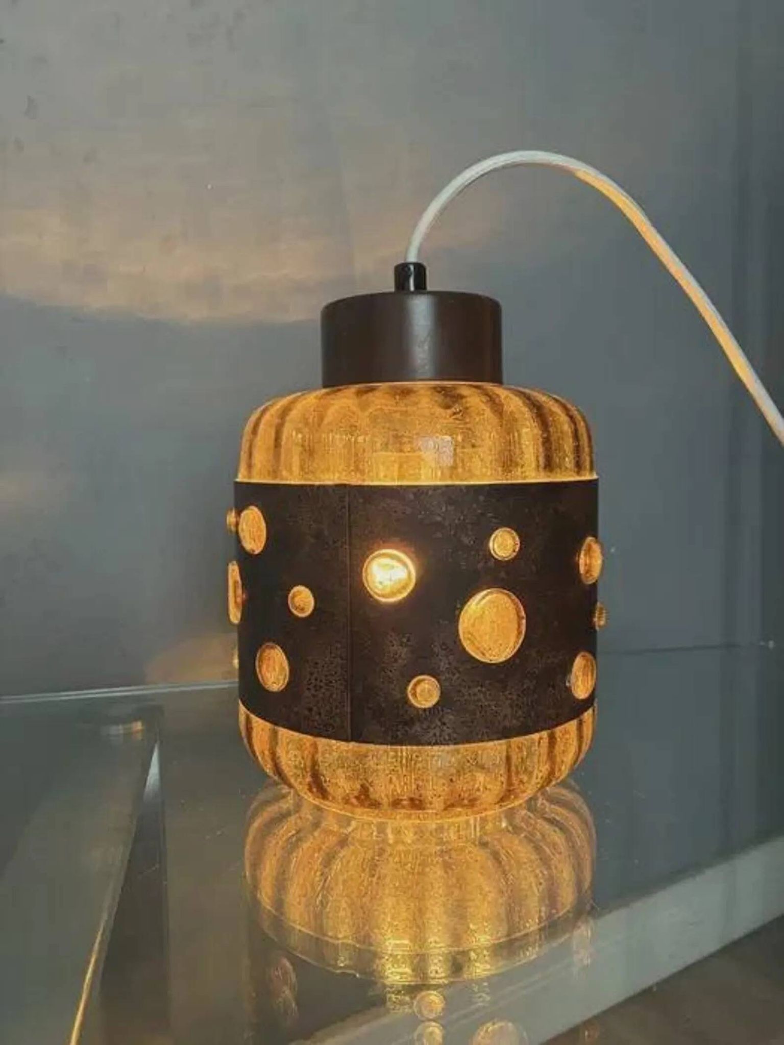 Nanny Still for Raak Amsterdam brutalistic vintage lamp from 1960s
