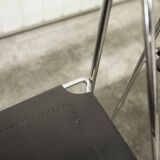 Set of 3 minimalist X line chairs by Niels Jorgen Haugesen.