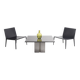 Designer table in marble and metal
