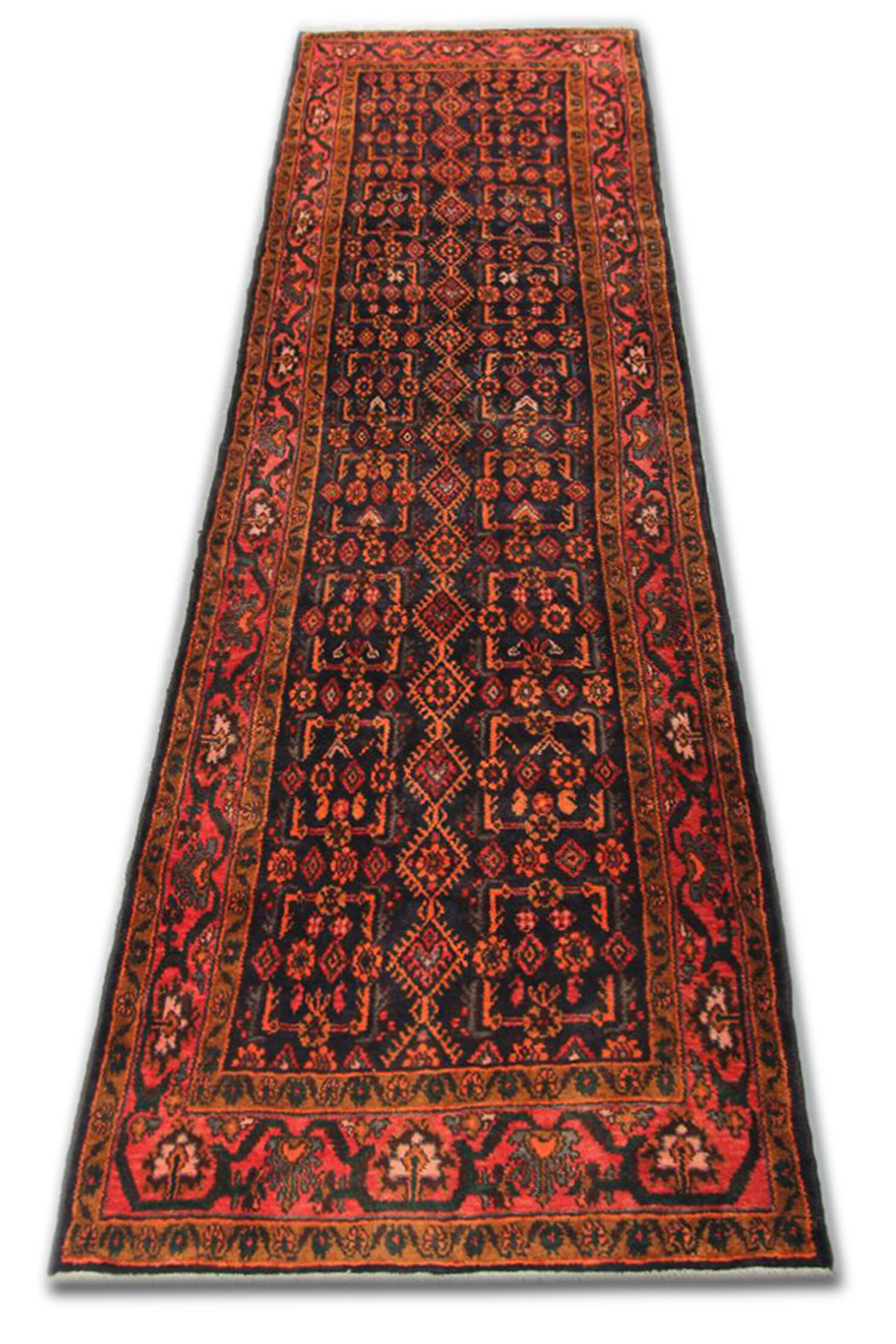 Persian hand-knotted wool rug 120 x 430 cm