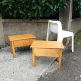 Oak bedside tables