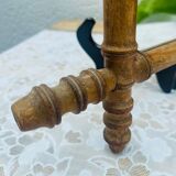 Early 20th Century Bamboo Style Turned Wood Hanging Mirror