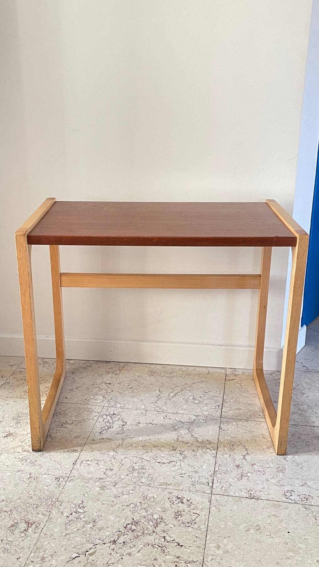 Table basse bois exotique vintage