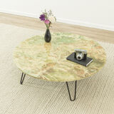 Onyx-marble coffee table, ø 90 cm