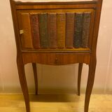 Louis XV style bedside, door imitating books