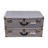 Vintage aluminum suitcases 1950