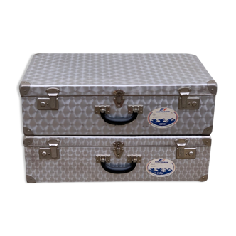 Vintage aluminum suitcases 1950