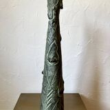 Vase longiligne à décor stylisé brutaliste, dans le goût de Ballesti