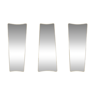 Set of 3 asymmetrical mirrors. 1950s style.