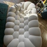 Roche Bobois canapé bubble April 2024. White. A frayed mesh.